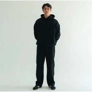 NEW Lucid Blanks Black Heavy 350 GSM Fleece Hoodie Size Medium M